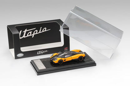 Pre Order 1/64 LCD Pagani Utopia Yellow/Carbon Blue Diecast Model