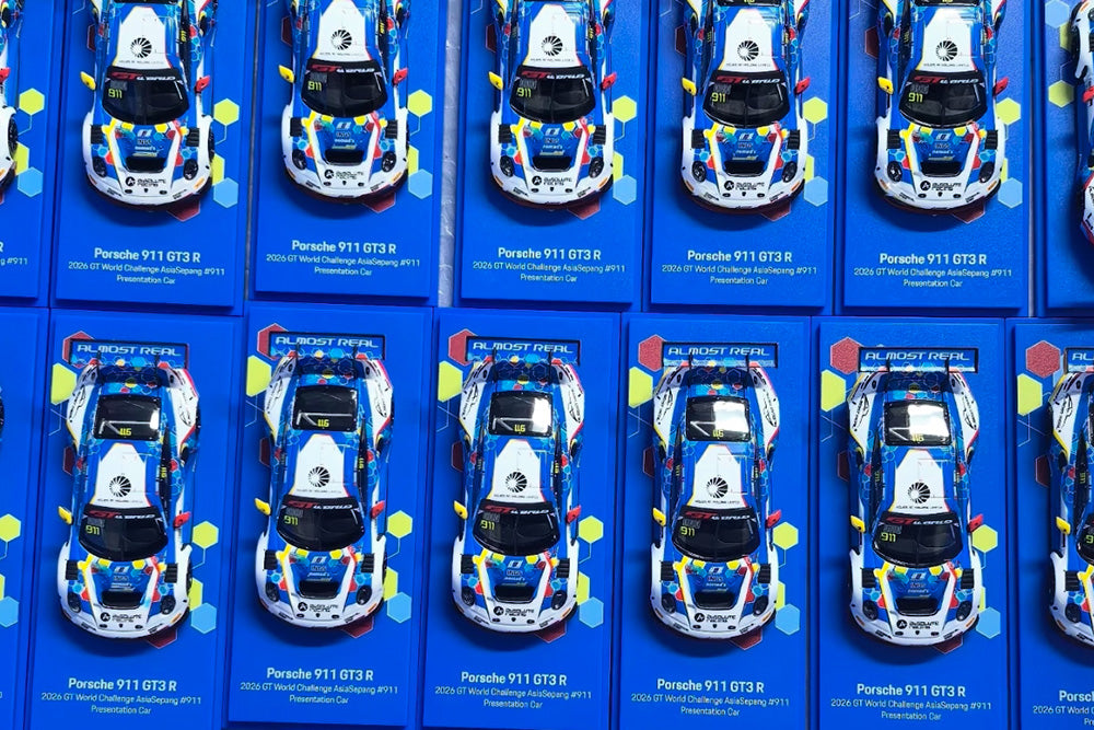 1/64 Almost Real AR Box Porsche 911 GT3 R 2026 GT World Challenge Asia Sebang #911 Presentation Car