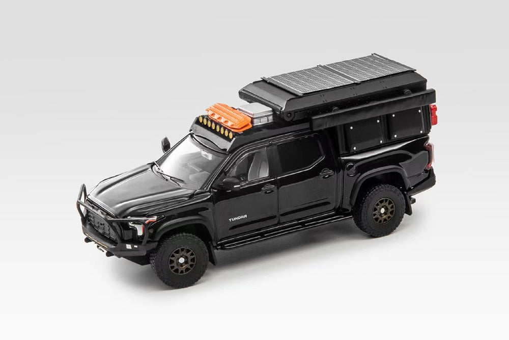1/64 GCD Toyota Tundra Camping Set Black White Diecast Model