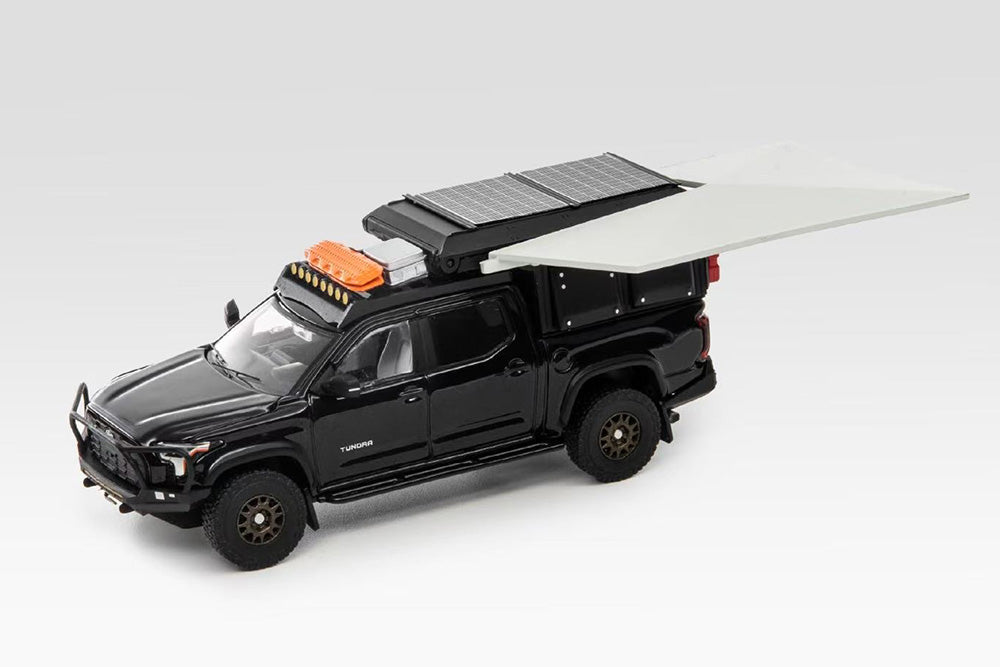 1/64 GCD Toyota Tundra Camping Set Black White Diecast Model