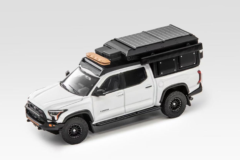 1/64 GCD Toyota Tundra Camping Set Black White Diecast Model