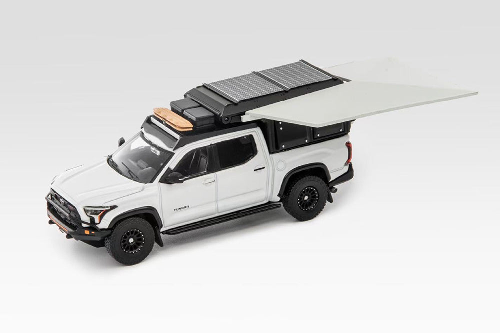 1/64 GCD Toyota Tundra Camping Set Black White Diecast Model