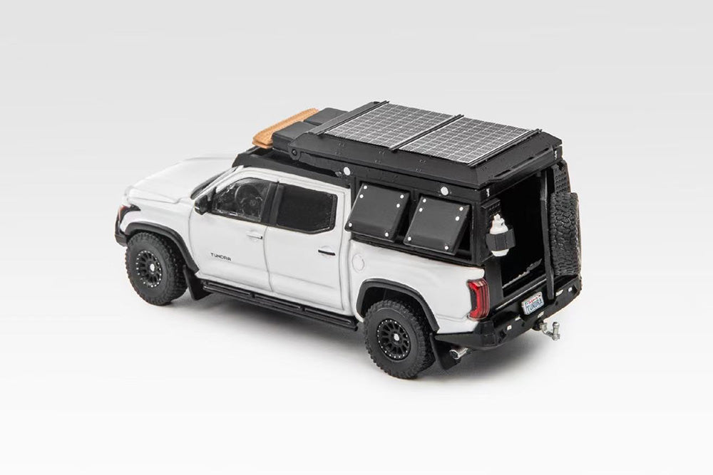 1/64 GCD Toyota Tundra Camping Set Black White Diecast Model