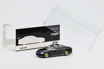 1/64 GCD x Enchery Lexus LS500 Hella Flush Black Diecast Model