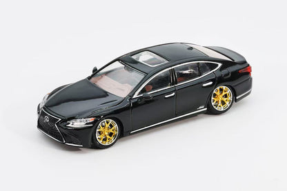 1/64 GCD x Enchery Lexus LS500 Hella Flush Black Diecast Model
