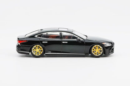 1/64 GCD x Enchery Lexus LS500 Hella Flush Black Diecast Model