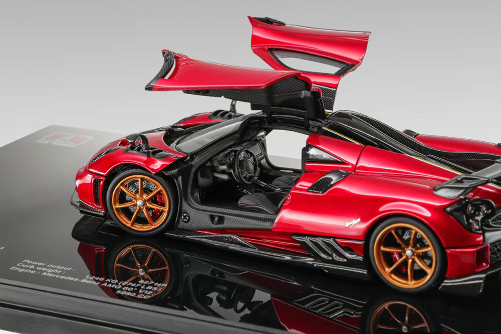Pre Order 1/43 LCD Pagani Imola Red Silver Purple Chameleon Diecast Full Open