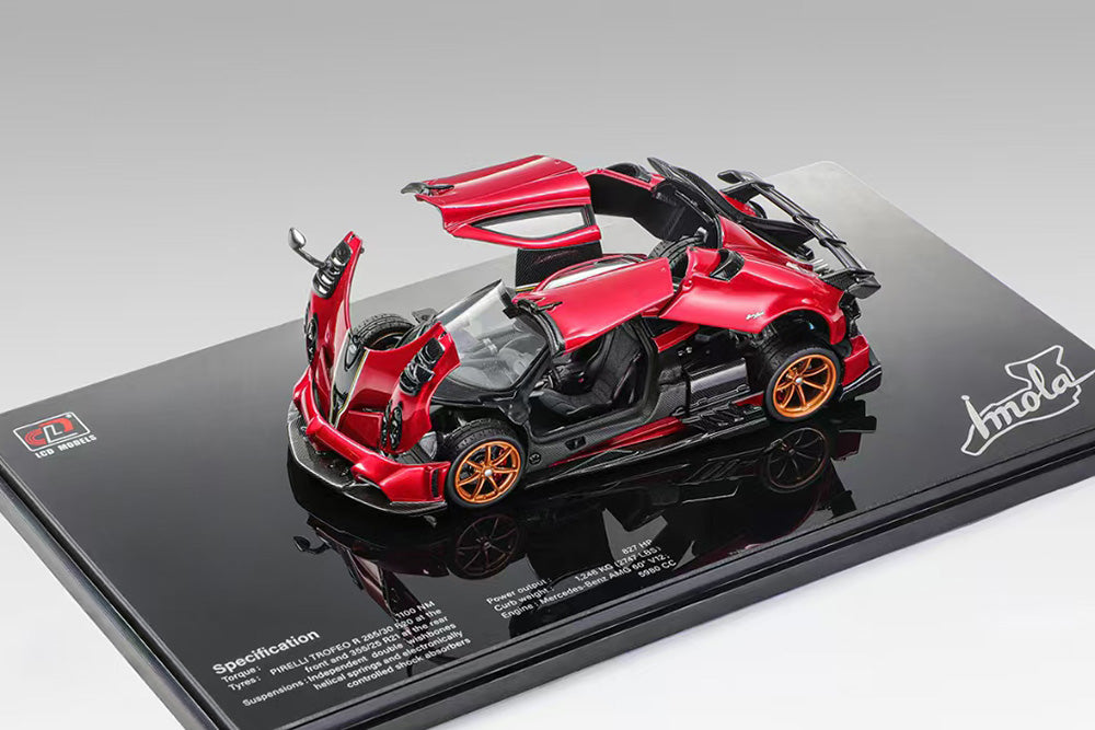 Pre Order 1/43 LCD Pagani Imola Red Silver Purple Chameleon Diecast Full Open