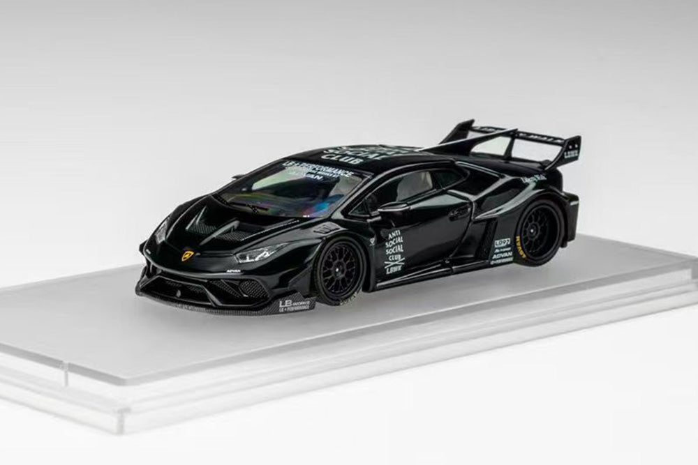 1/64 King Model KM Lamborghini LBWK Huracan Black Grey Diecast Model