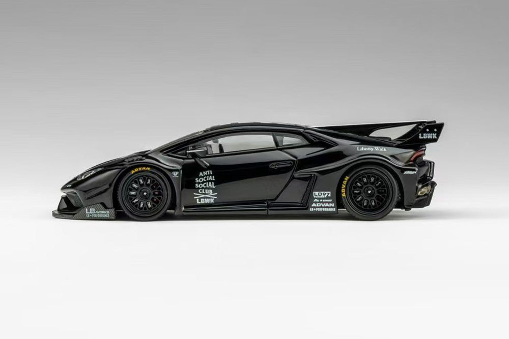 1/64 King Model KM Lamborghini LBWK Huracan Black Grey Diecast Model