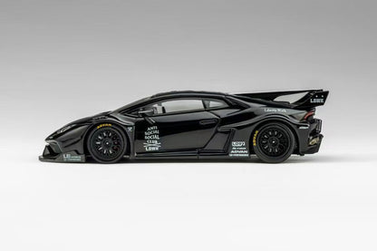 1/64 King Model KM Lamborghini LBWK Huracan Black Grey Diecast Model