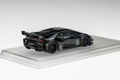1/64 King Model KM Lamborghini LBWK Huracan Black Grey Diecast Model