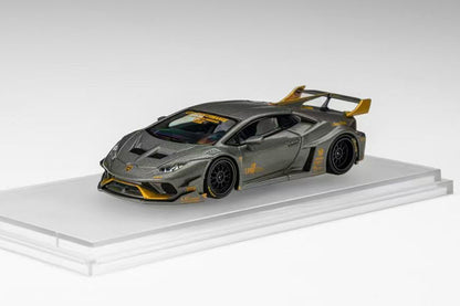 1/64 King Model KM Lamborghini LBWK Huracan Black Grey Diecast Model