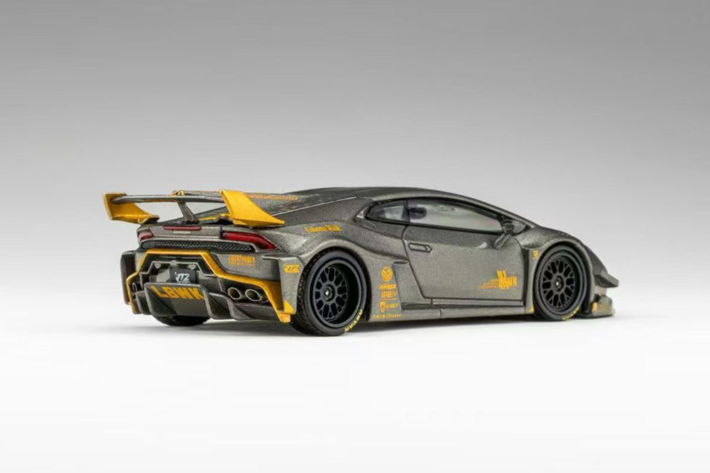 1/64 King Model KM Lamborghini LBWK Huracan Black Grey Diecast Model