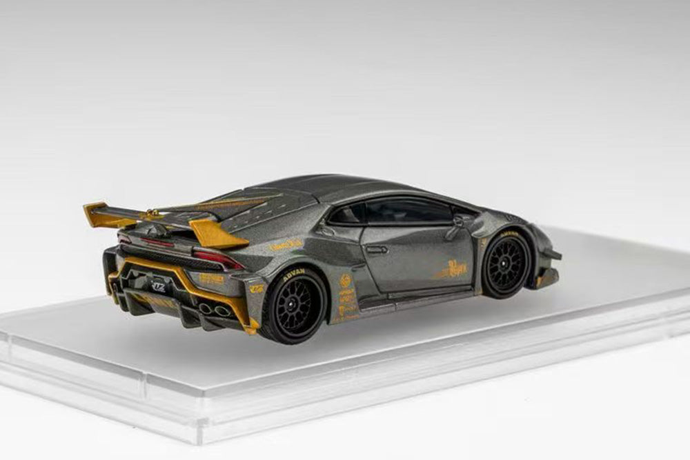 1/64 King Model KM Lamborghini LBWK Huracan Black Grey Diecast Model