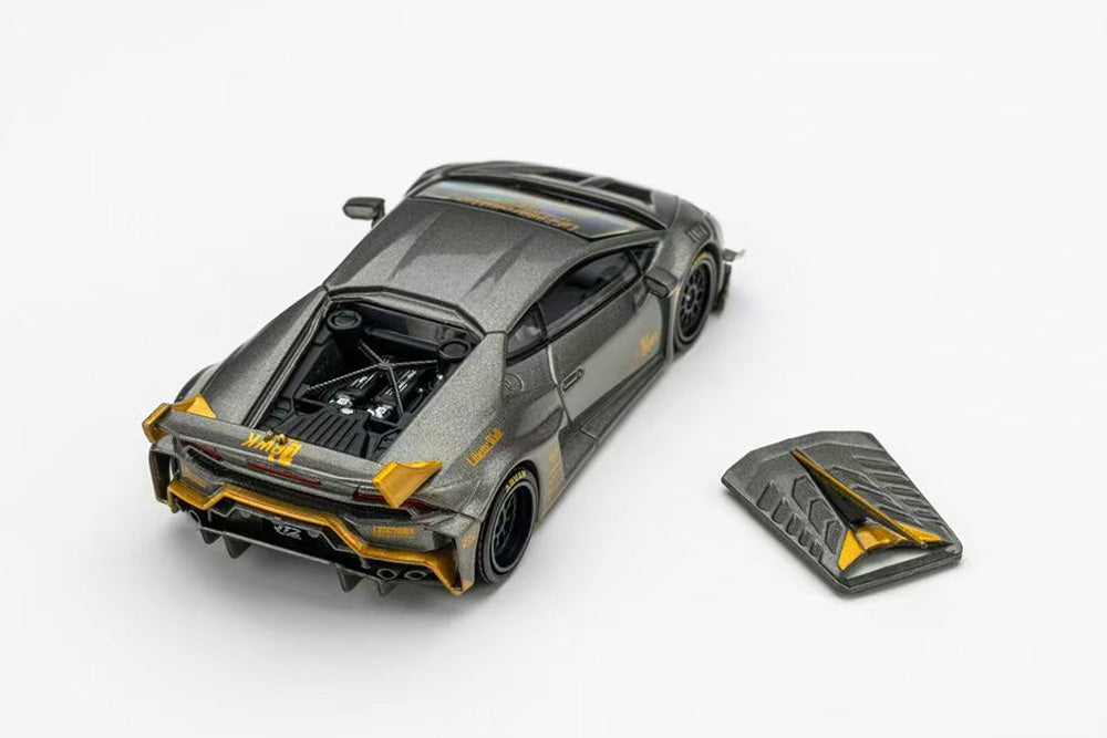 1/64 King Model KM Lamborghini LBWK Huracan Black Grey Diecast Model