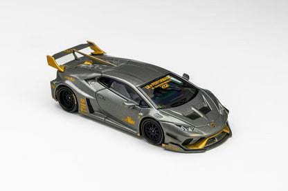 1/64 King Model KM Lamborghini LBWK Huracan Black Grey Diecast Model