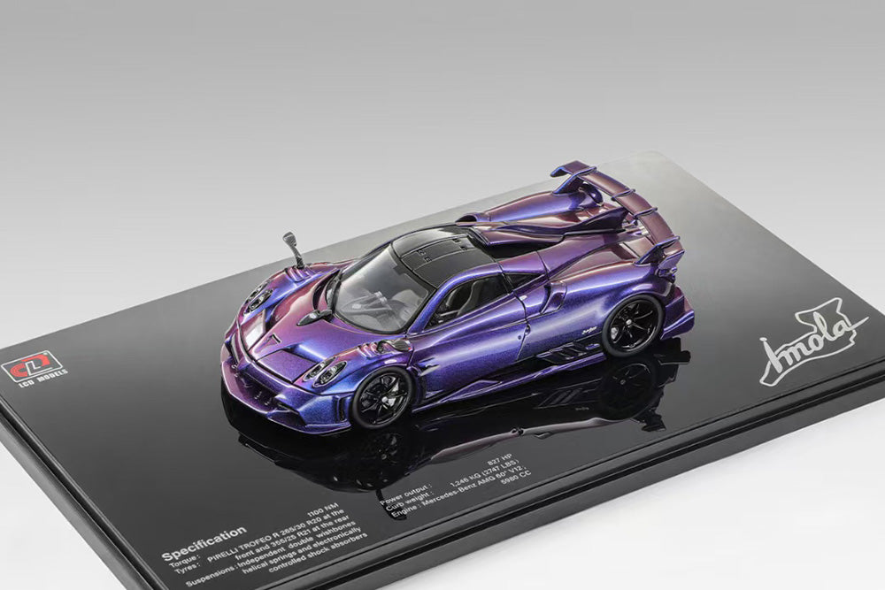 Pre Order 1/43 LCD Pagani Imola Red Silver Purple Chameleon Diecast Full Open