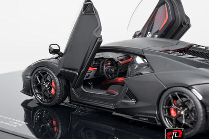 Pre Order 1/43 LCD Lamborghini Revuelto Matte Black Diecast Full Open