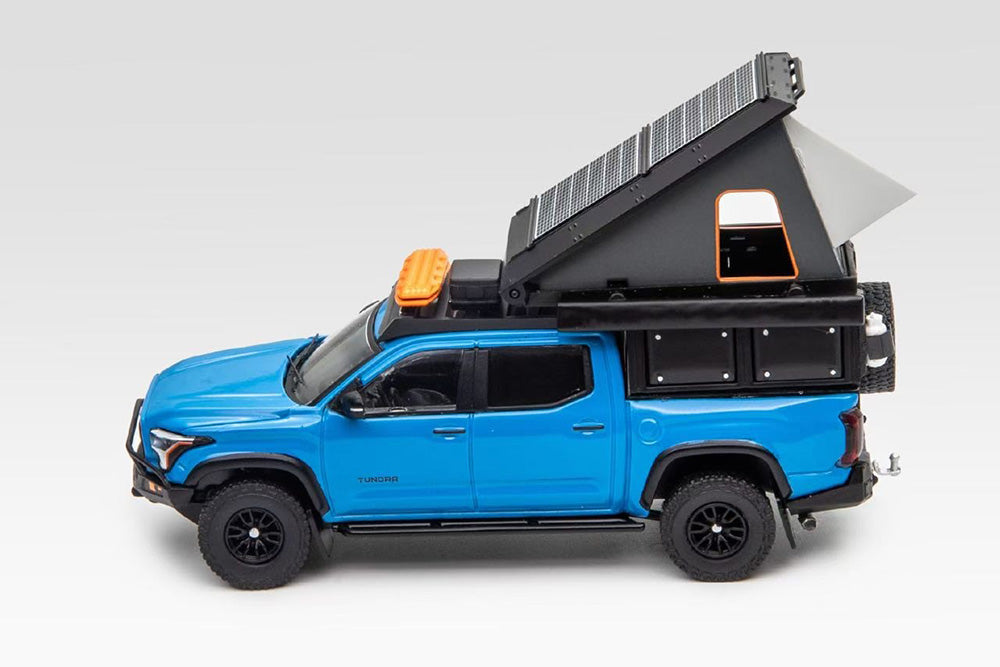 1/64 GCD Toyota Tundra Camping Set Black White Diecast Model