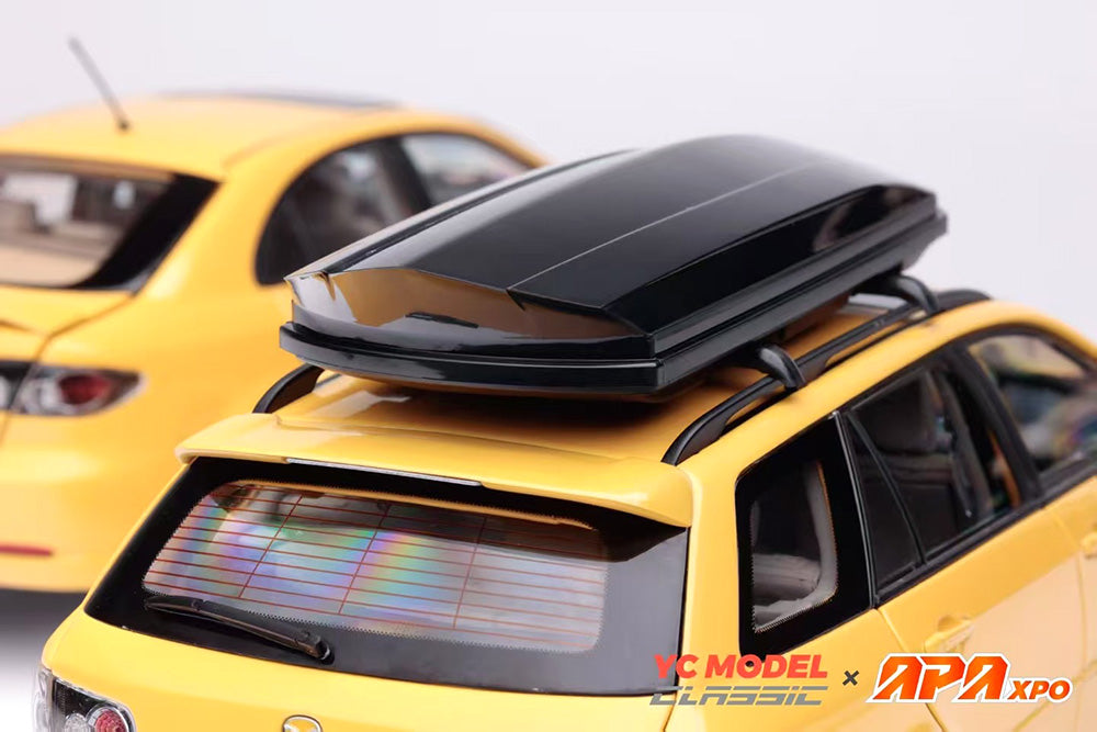Pre Order 1/18 YC Model x APAxpo 2026 Foshan Expo Twin-Car Set 2006 Mazda 6 Yellow Sedan + Wagon Diecast Full Open