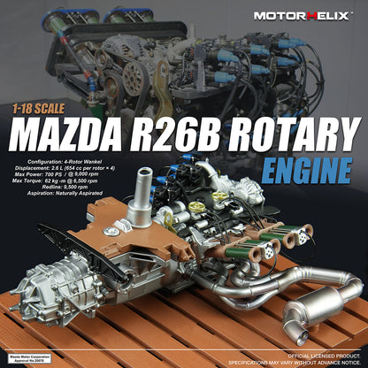 1/18 MH Motorhelix Mazda 787B R26B Rotery Engine Model