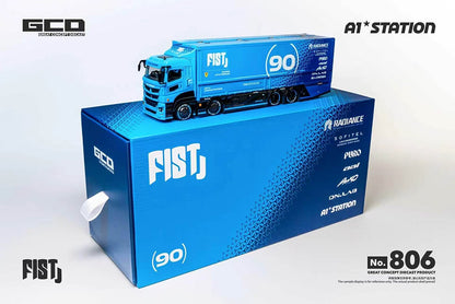 Pre Order 1/64 GCD FIST TEAM LB-TRUCKS Mitsubishi Fuso Super Great Transport x Hino300 Drop-Bed Carrier Diecast Model