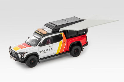 1/64 GCD Toyota Tundra Camping Set Black White Diecast Model