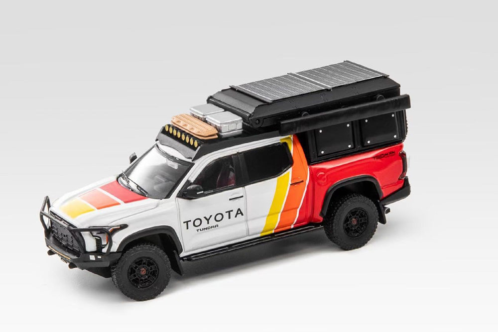 1/64 GCD Toyota Tundra Camping Set Black White Diecast Model