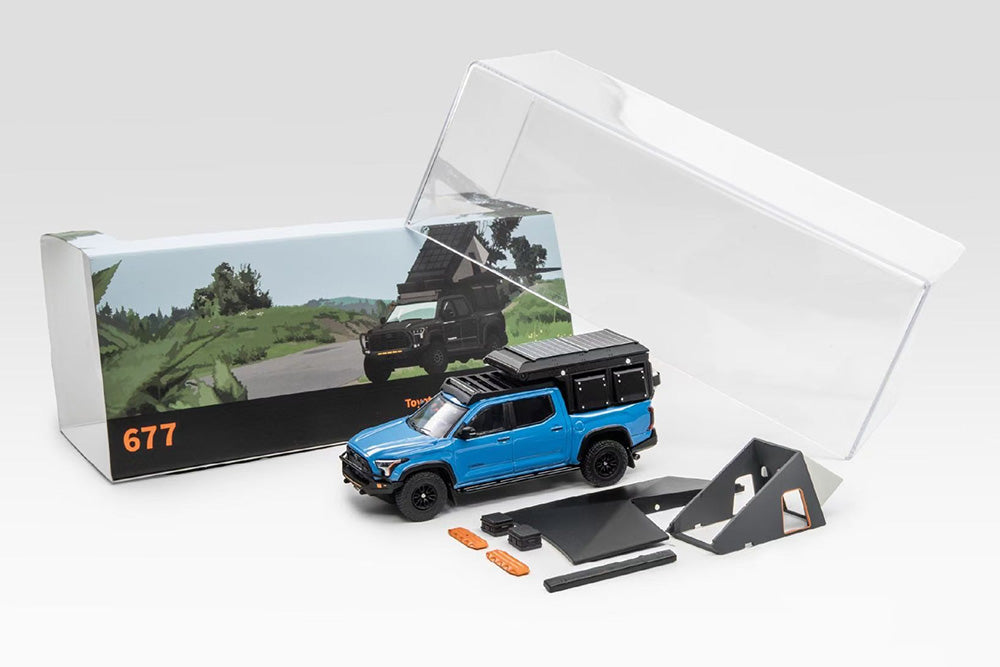 1/64 GCD Toyota Tundra Camping Set Black White Diecast Model