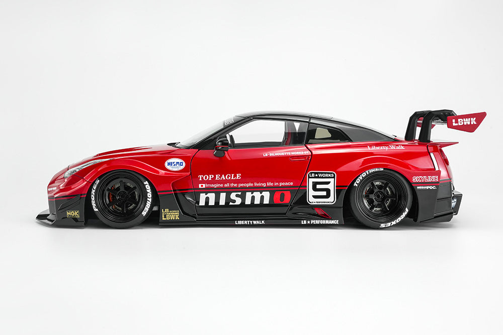 Pre Order 1/18 Motorhelix LB-Silhouette Works GT Nissan 35GT-RR Ver.1 GT-R R35 Full Open Diecast Model