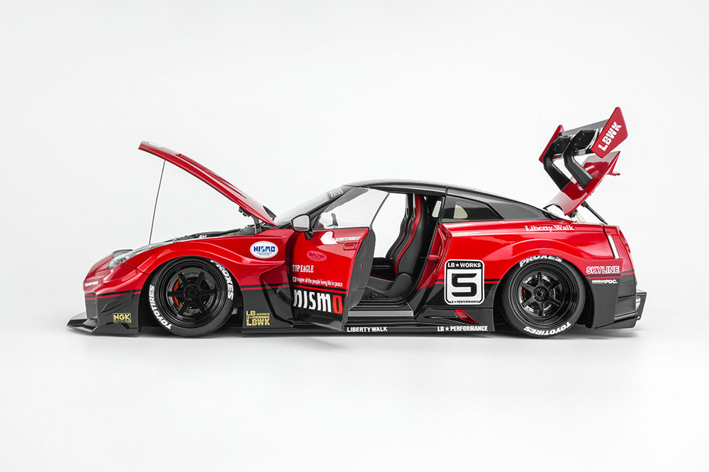 Pre Order 1/18 Motorhelix LB-Silhouette Works GT Nissan 35GT-RR Ver.1 GT-R R35 Full Open Diecast Model