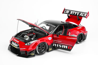 Pre Order 1/18 Motorhelix LB-Silhouette Works GT Nissan 35GT-RR Ver.1 GT-R R35 Full Open Diecast Model