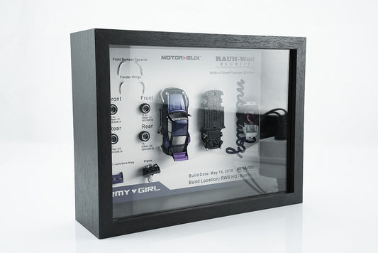 Pre Order 1/64 Motorhelix Porsche 911 993 RWB Army Girl Model Build Display Frame