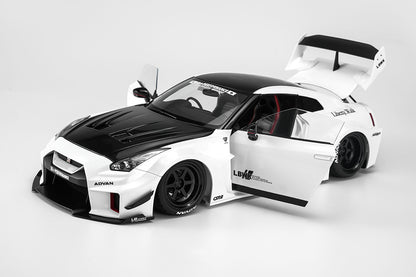 Pre Order 1/18 Motorhelix LB-Silhouette Works GT Nissan 35GT-RR Ver.1 GT-R R35 Full Open Diecast Model