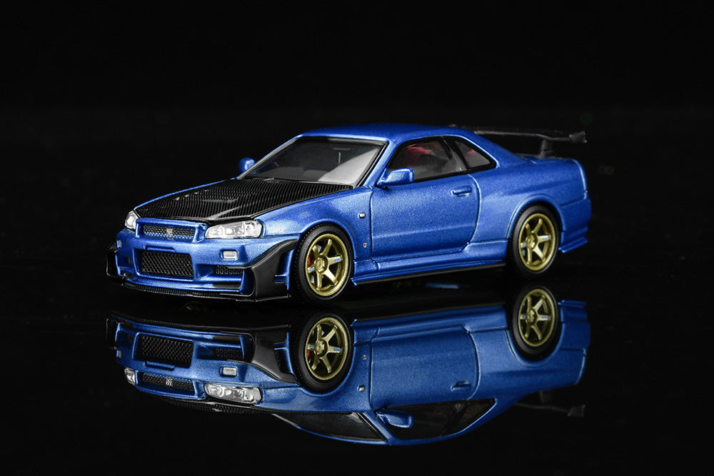 Pre Order 1/64 Motorhelix Nissan Skyline GT-R R34 Customized w/ GT Aero Kit JDM Diecast Model