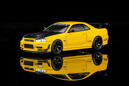 Pre Order 1/64 Motorhelix Nissan Skyline GT-R R34 Customized w/ GT Aero Kit JDM Diecast Model