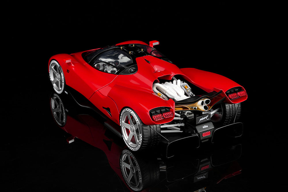 Pre Order 1/18 MH Motorhelix Nilu V12 Red White Black Diecast Model