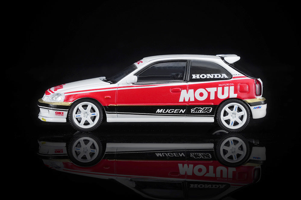 Pre Order 1/64 Motorhelix Honda Civic Type R EK9 Customized Motul Livery Openable Engine Cover Diecast Model
