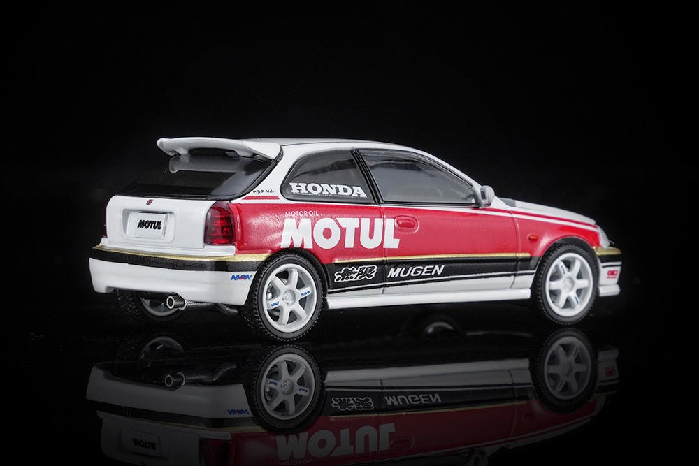 Pre Order 1/64 Motorhelix Honda Civic Type R EK9 Customized Motul Livery Openable Engine Cover Diecast Model
