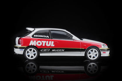 Pre Order 1/64 Motorhelix Honda Civic Type R EK9 Customized Motul Livery Openable Engine Cover Diecast Model