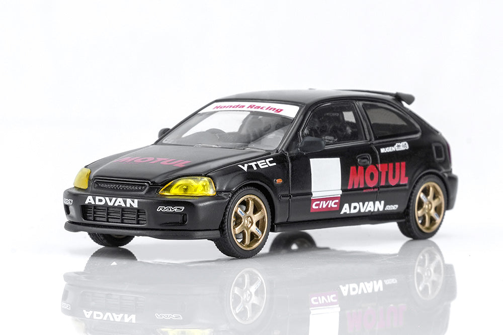 Pre Order 1/64 Motorhelix Honda Civic Type R EK9 Customized Motul Livery Openable Engine Cover Diecast Model