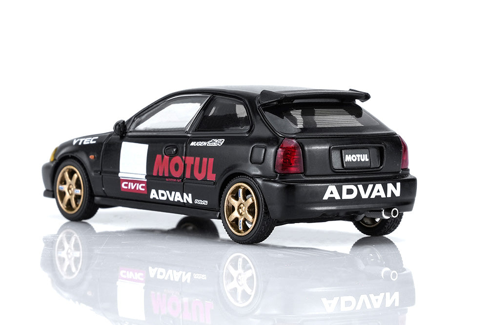 Pre Order 1/64 Motorhelix Honda Civic Type R EK9 Customized Motul Livery Openable Engine Cover Diecast Model