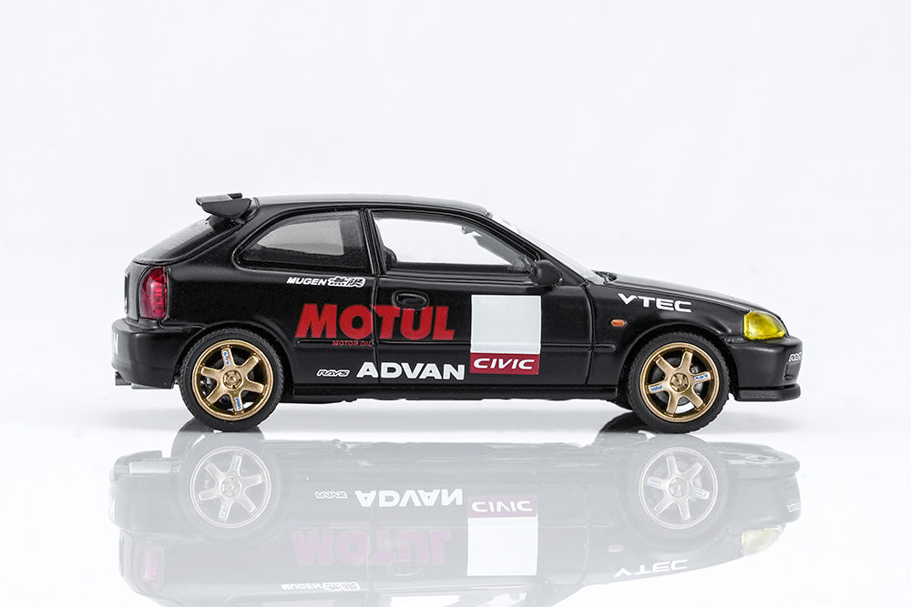 Pre Order 1/64 Motorhelix Honda Civic Type R EK9 Customized Motul Livery Openable Engine Cover Diecast Model