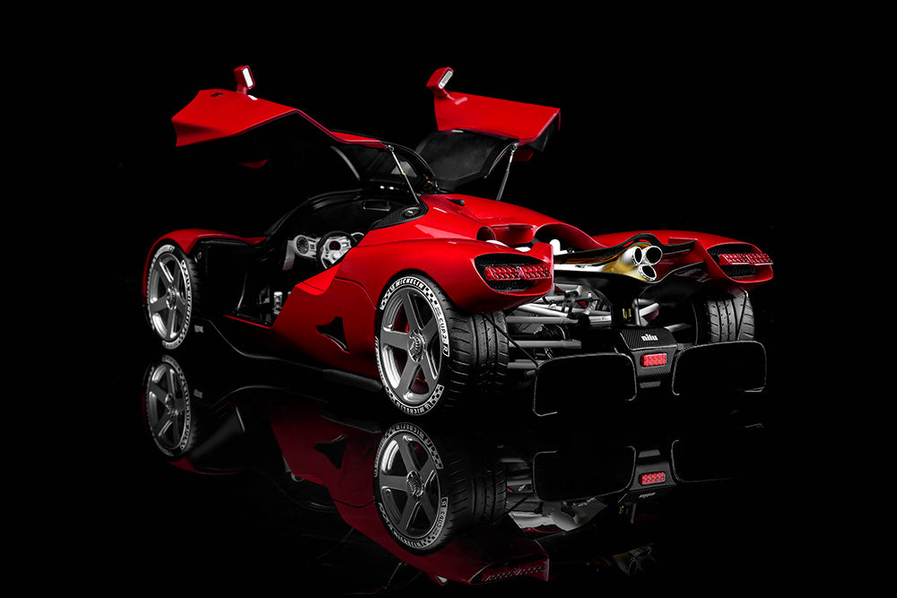 Pre Order 1/18 MH Motorhelix Nilu V12 Red White Black Diecast Model