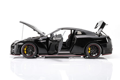 1/18 Motorhelix Nissan Skyline GT-R R35 NISMO Spetial Edition 2022 Black White Full Open Diecast