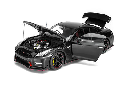 1/18 Motorhelix Nissan Skyline GT-R R35 NISMO Spetial Edition 2022 Black White Full Open Diecast