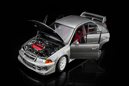 1/18 Motorhelix Mitsubishi Lancer EVO VI 6th GSR T.M.E JDM Diecast Full Open Yellow Blue Black Silver