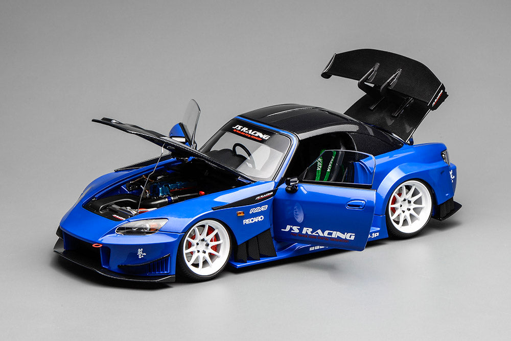 Pre Order 1/18 Motorhelix Honda S2000 J's Racing Wide Body Hella Flush JDM Diecast Full Open