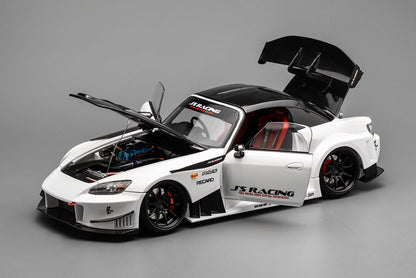 Pre Order 1/18 Motorhelix Honda S2000 J's Racing Wide Body Hella Flush JDM Diecast Full Open